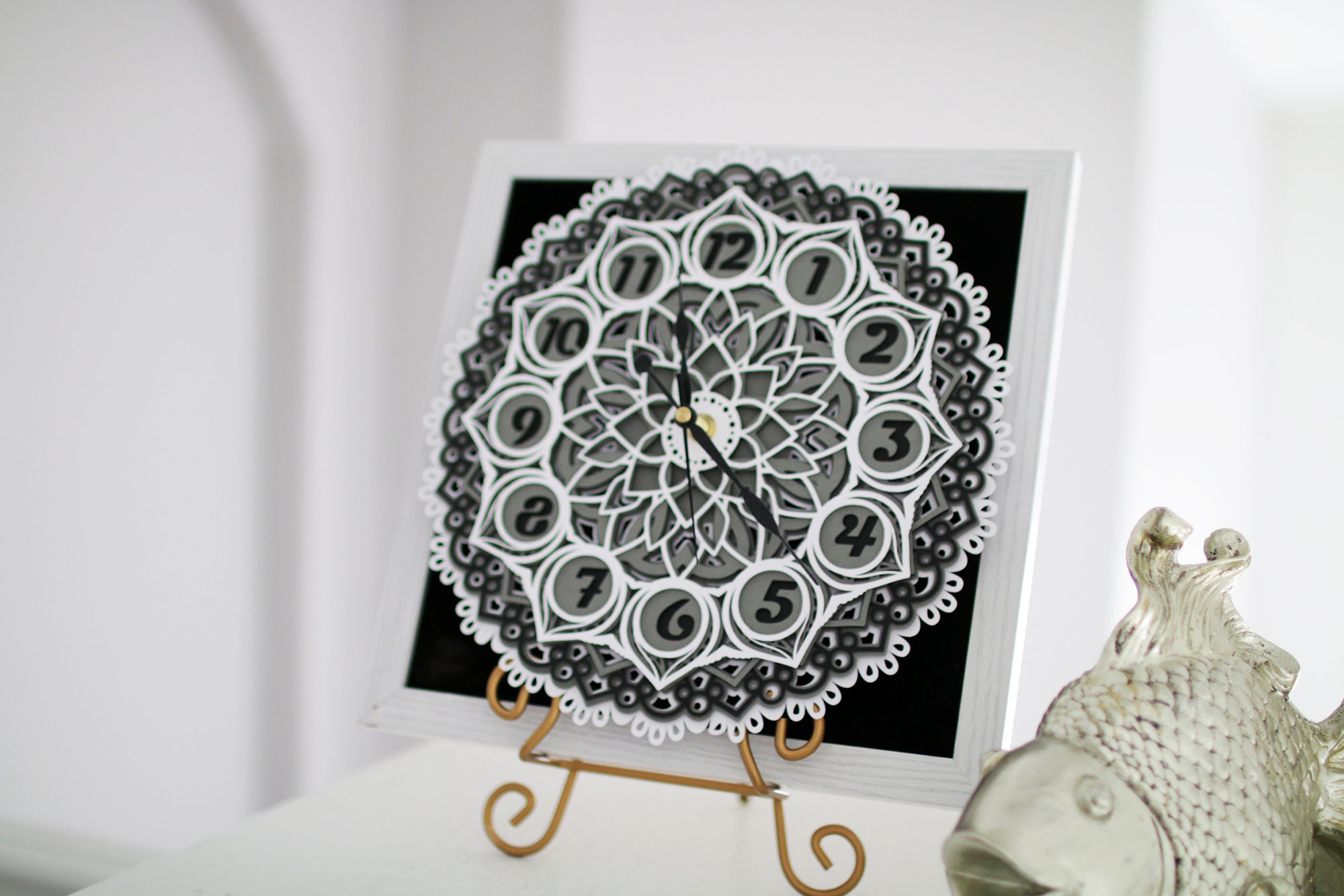 DIY 3D Layered Mandala Clock