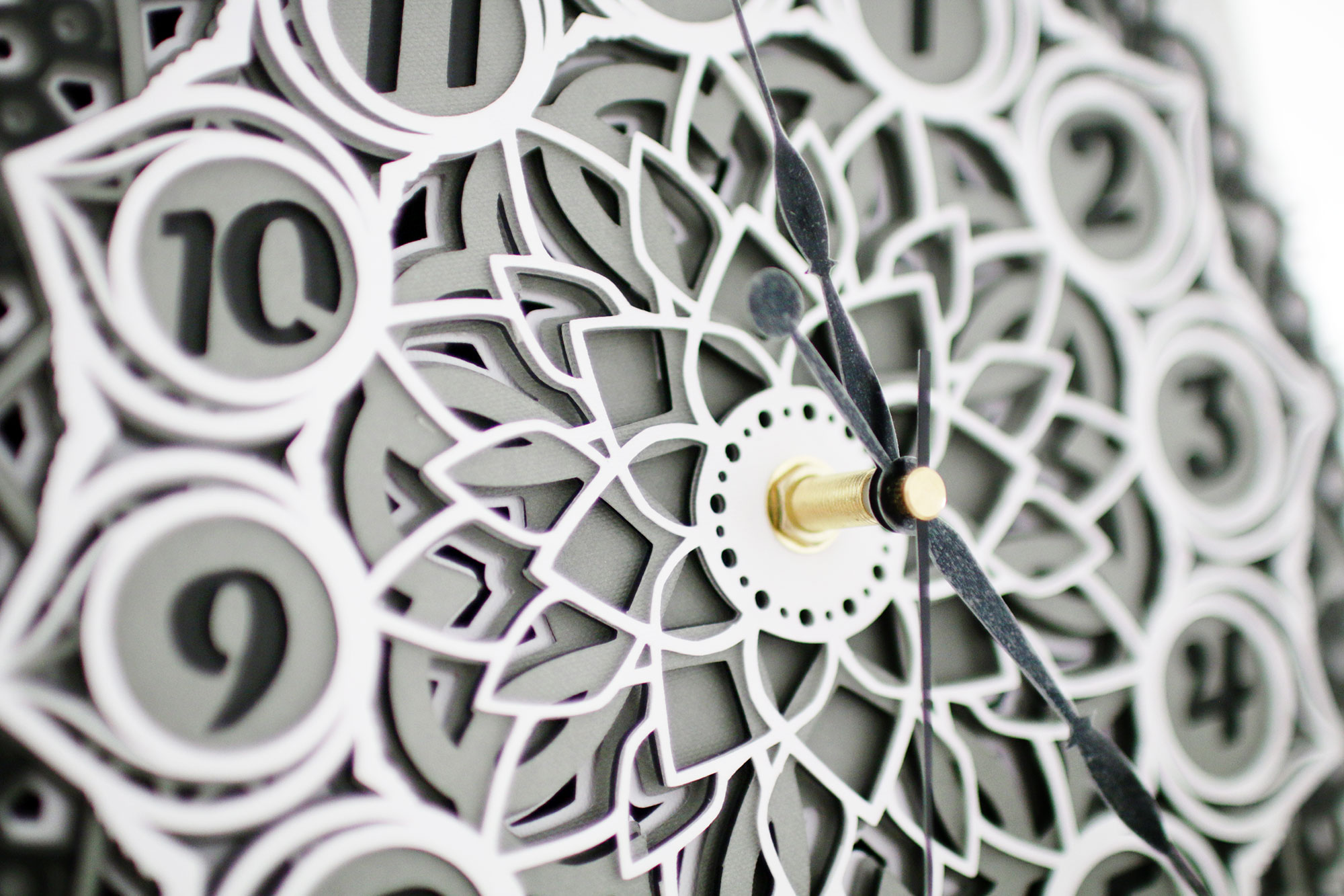 Download Diy 3d Layered Mandala Clock With Card Stock And Cricut Angela Ricardo