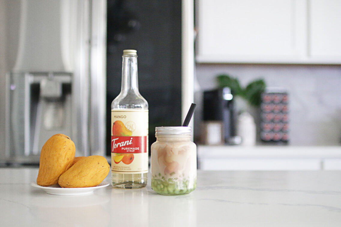 DIY Boba Refresher with Torani Puremade Mango Syrup
