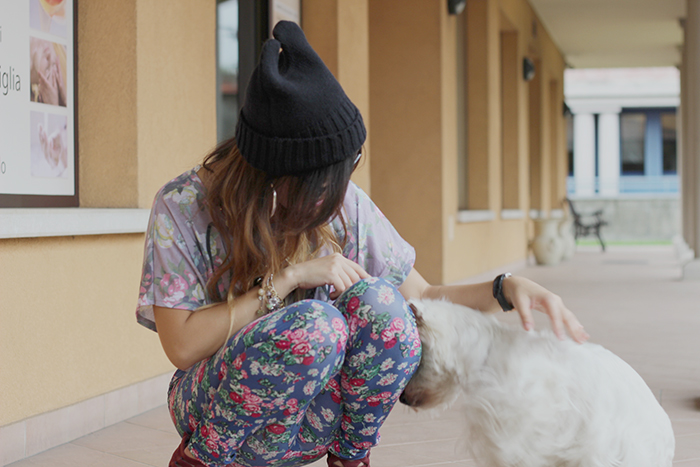 Fashion Blogger Angela Ricardo pet dog