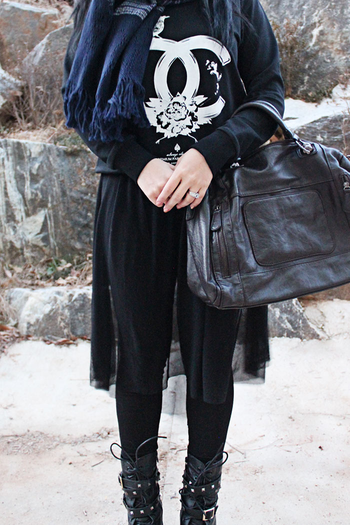 black winter fashion