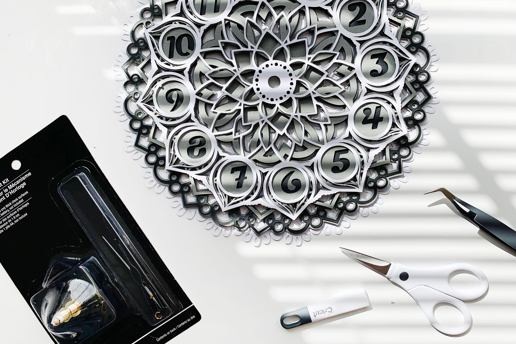 Download Diy 3d Layered Mandala Clock With Card Stock And Cricut Angela Ricardo