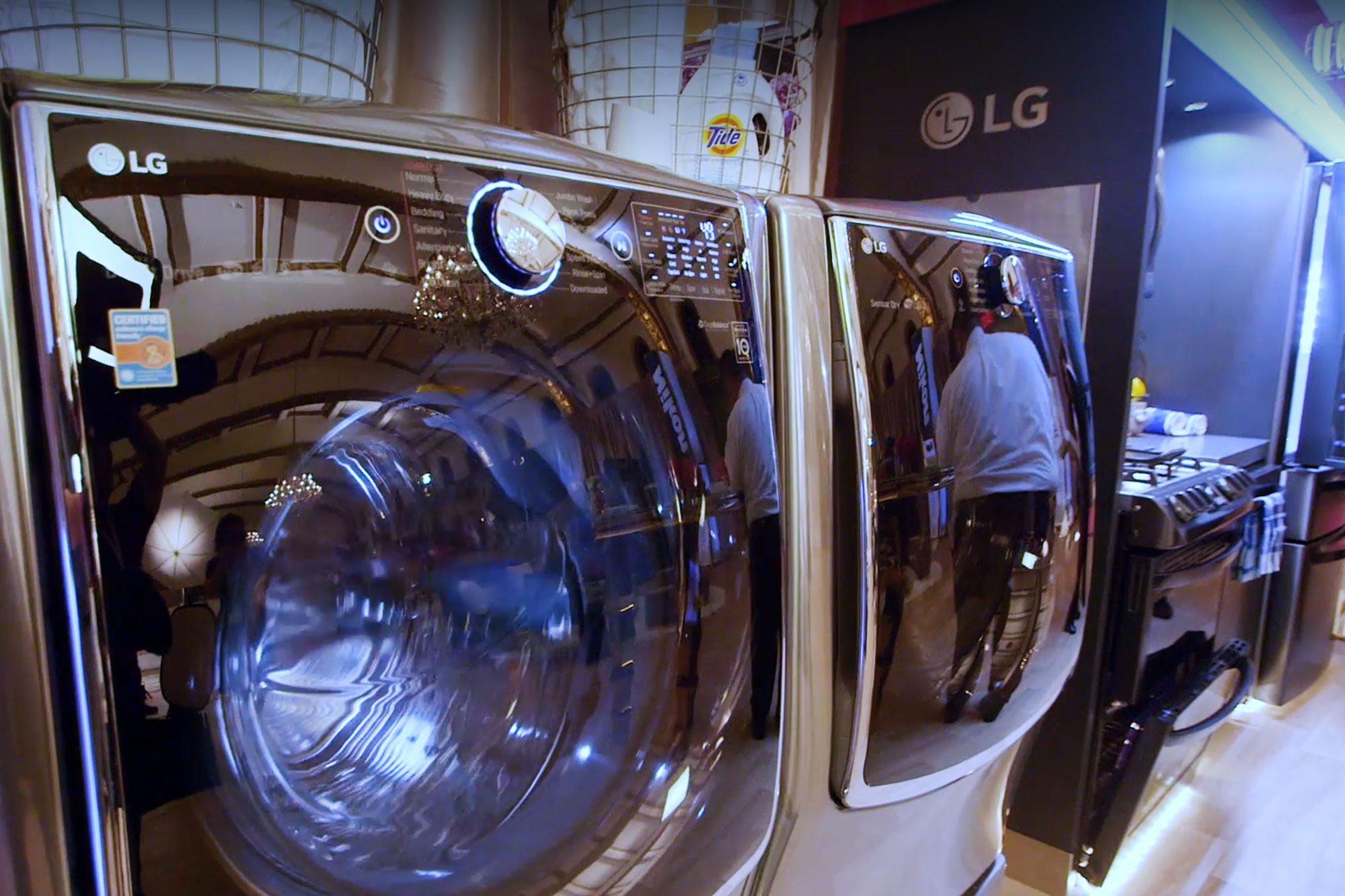 LG washer and dryer with SmartThinQ® technology