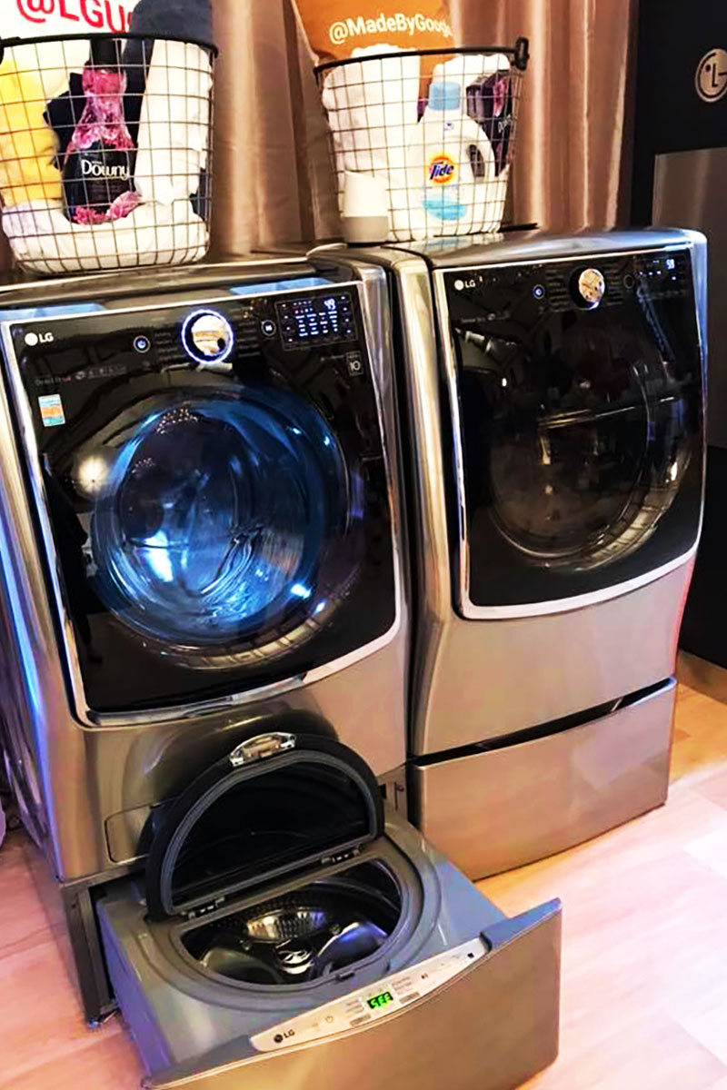 LG washer and dryer with SmartThinQ® technology